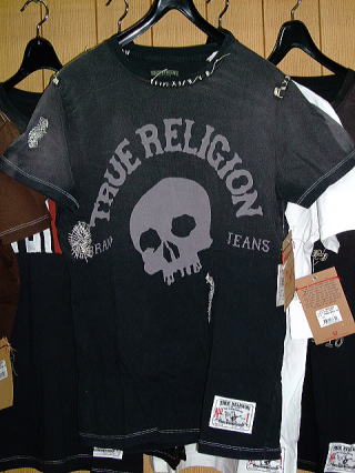 T�V���c�bTRUE RELIGION M648036DI BLACK SS CREWNECK TEE