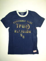 T�V���c�bTRUE RELIGION MLK8V32Y73 WH DK NAVY/CRE WEST COAST ENDURO RINGER TEE