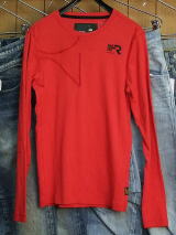 G-STAR LONG T SHIRT ODEON R T L/S 84013.1141.650 CHINESE RED SIZE S.M.L.XL FABRIC:COOL RIB 100%COTTON MADE IN BANGLADESH