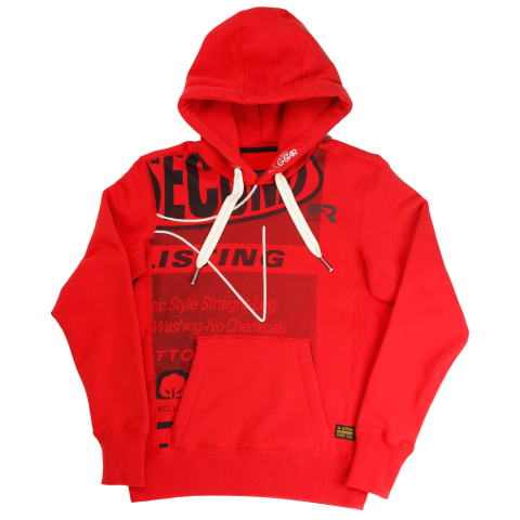 W[X^[Ep[J[@AEgbgo[QZ[bG-STAR RAW STYLE US HOODED SW L/S COLOR CHINESE RED FABRIC PREMIUM CONNOR SWEAT