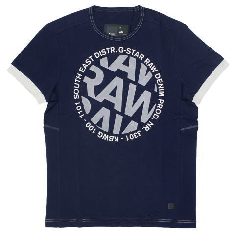 W[X^[EeB[Vc@AEgbgo[QZ[bG-STAR RAW T SHIRTS STYLE:AIDEN R T S/S COLOR:POLICE BLUE FABRIC:COMPACT JERSEY