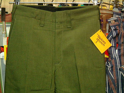Dickies LOT10025 S DICKIES STRETCH GREEN 65%POLYESTER 35%AVRIL RAYON
