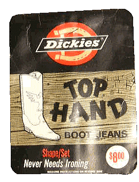 Dickies LOT929B TOP HAND BOOT JEANS SHAPE/SET BOOT-CUT GRAY 50POLYESTER 50COTTON