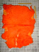 ムートン　羊皮　羊革　ORANGE　オレンジ　橙