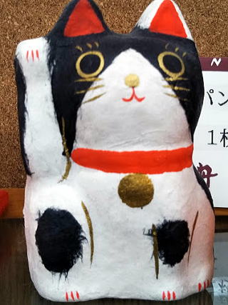 上野土産　雑貨　猫招き　黒白